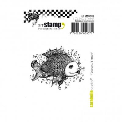 Carabelle Studio cling stamp - mini poisson lettres Fisch